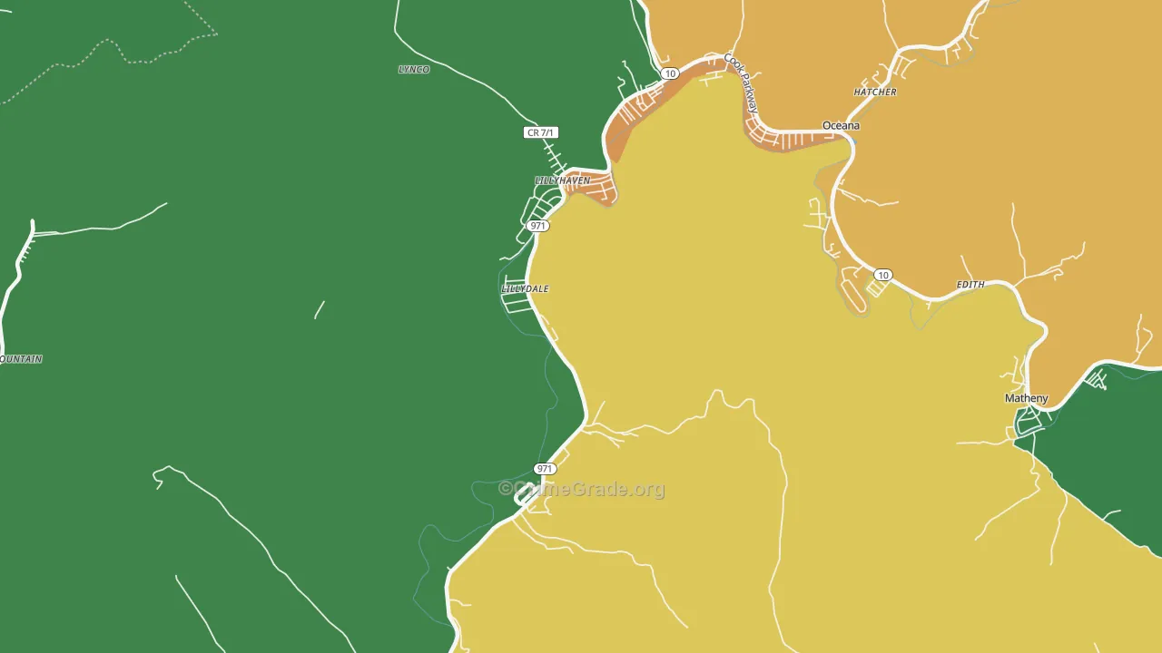 Lynco, WV Map of Assault Rates