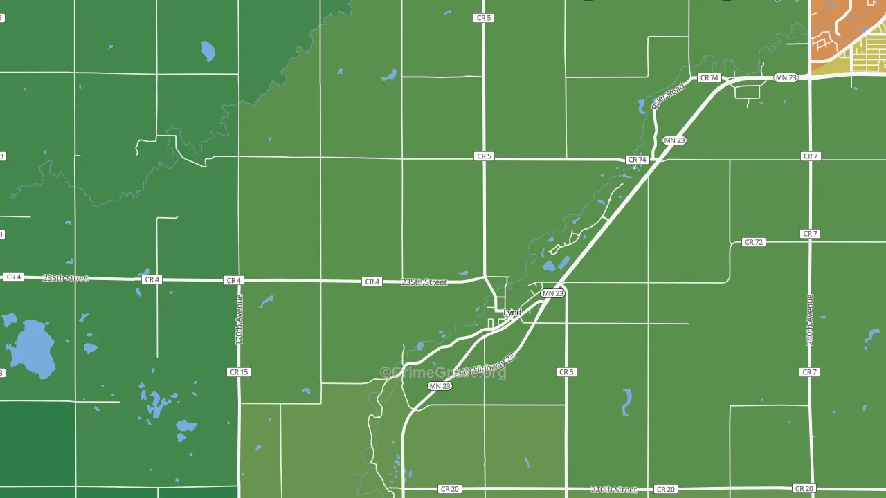 Lynd, MN Map of Assault Rates
