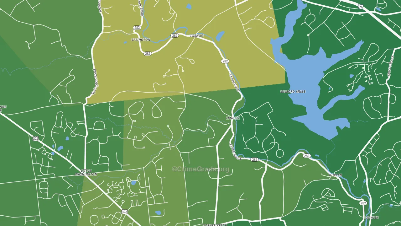 Lyndell, PA Map of Assault Rates