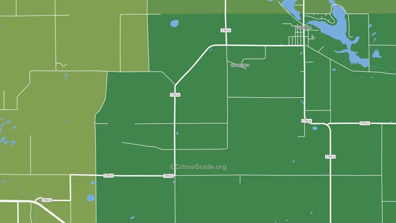 Lyndhurst, WI Map of Assault Rates
