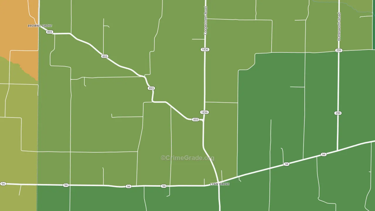 Lynn Grove, KY Map of Assault Rates