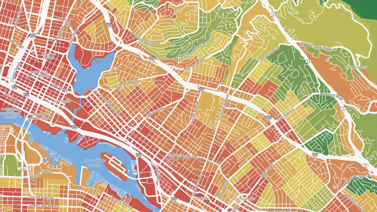 Lynn-Highland Park, Oakland, CA Map of Assault Rates