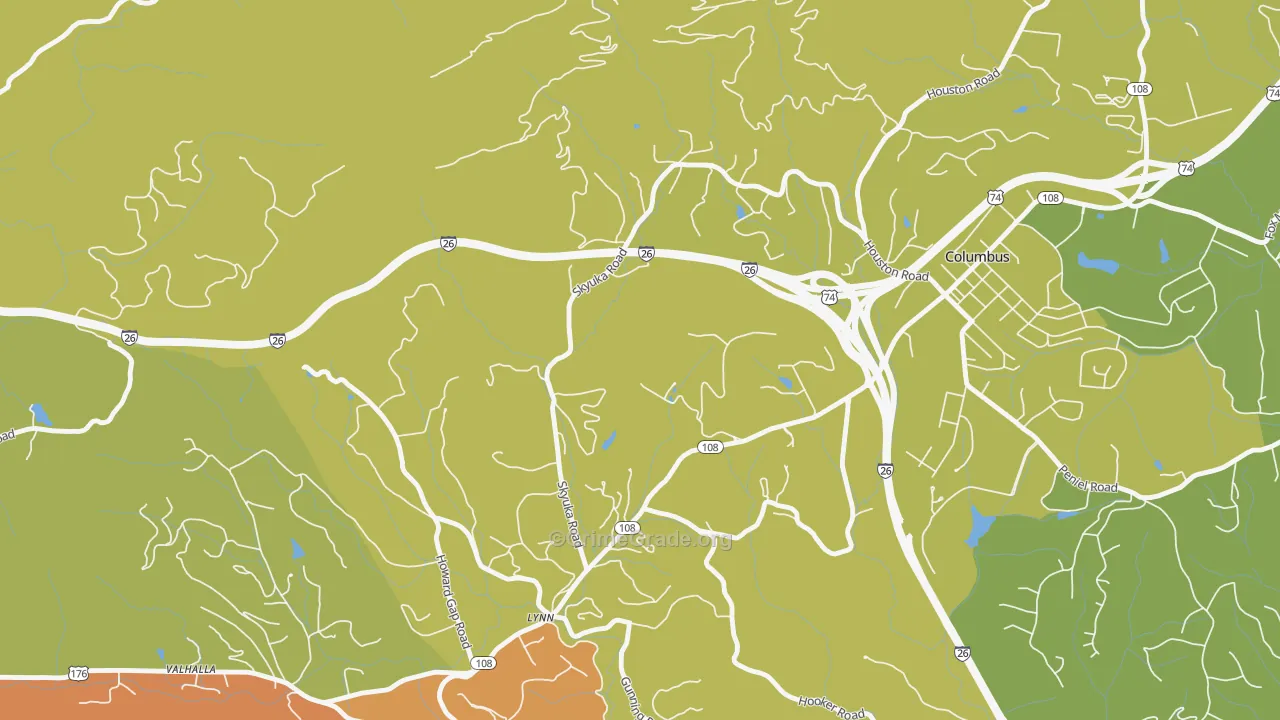 Lynn, NC Map of Assault Rates