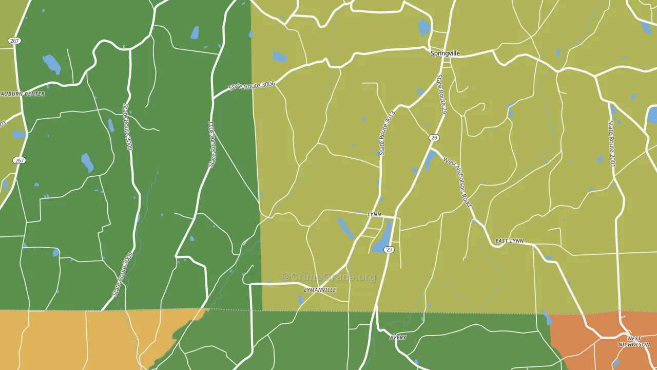 Lynn, PA Map of Assault Rates
