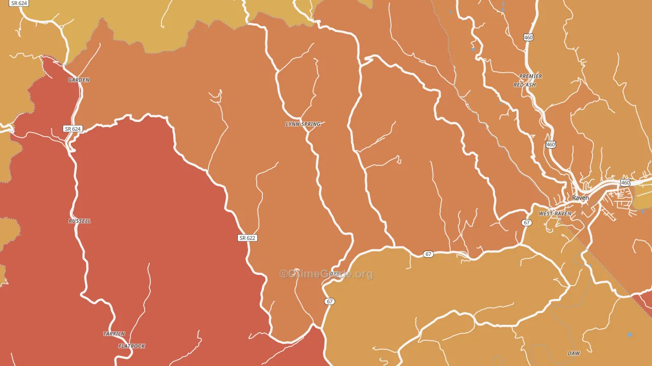 Lynn Spring, VA Map of Assault Rates