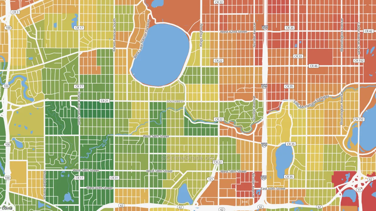 Lynnhurst, Minneapolis, MN Map of Assault Rates