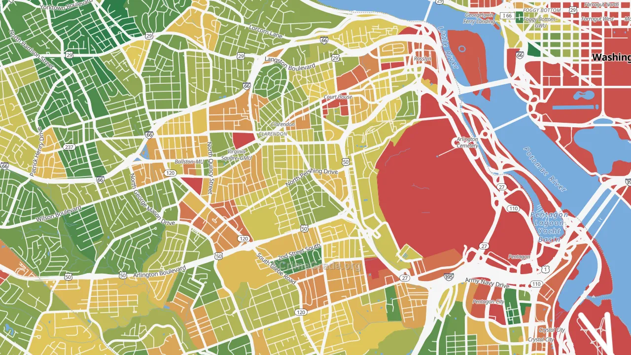 Lyon Park, Arlington, VA Map of Assault Rates