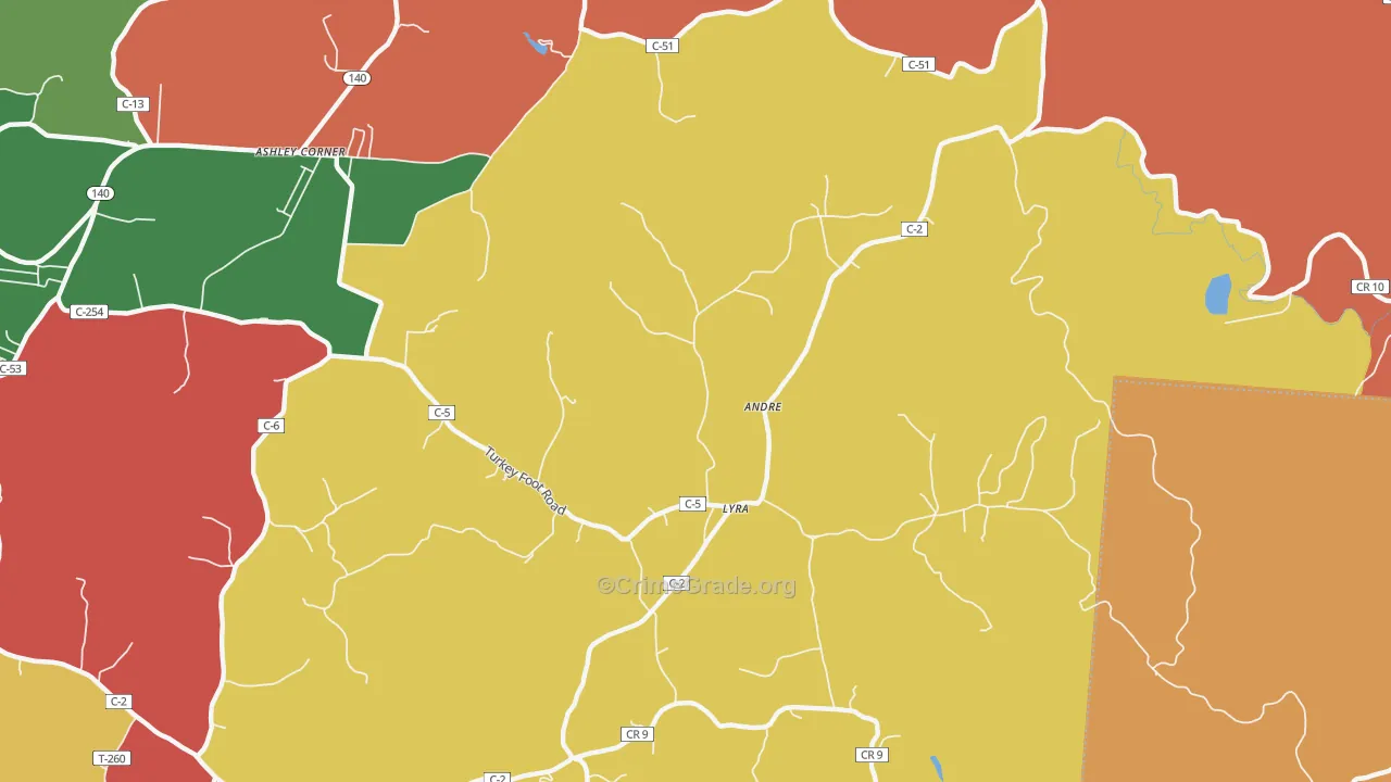 Lyra, OH Map of Assault Rates