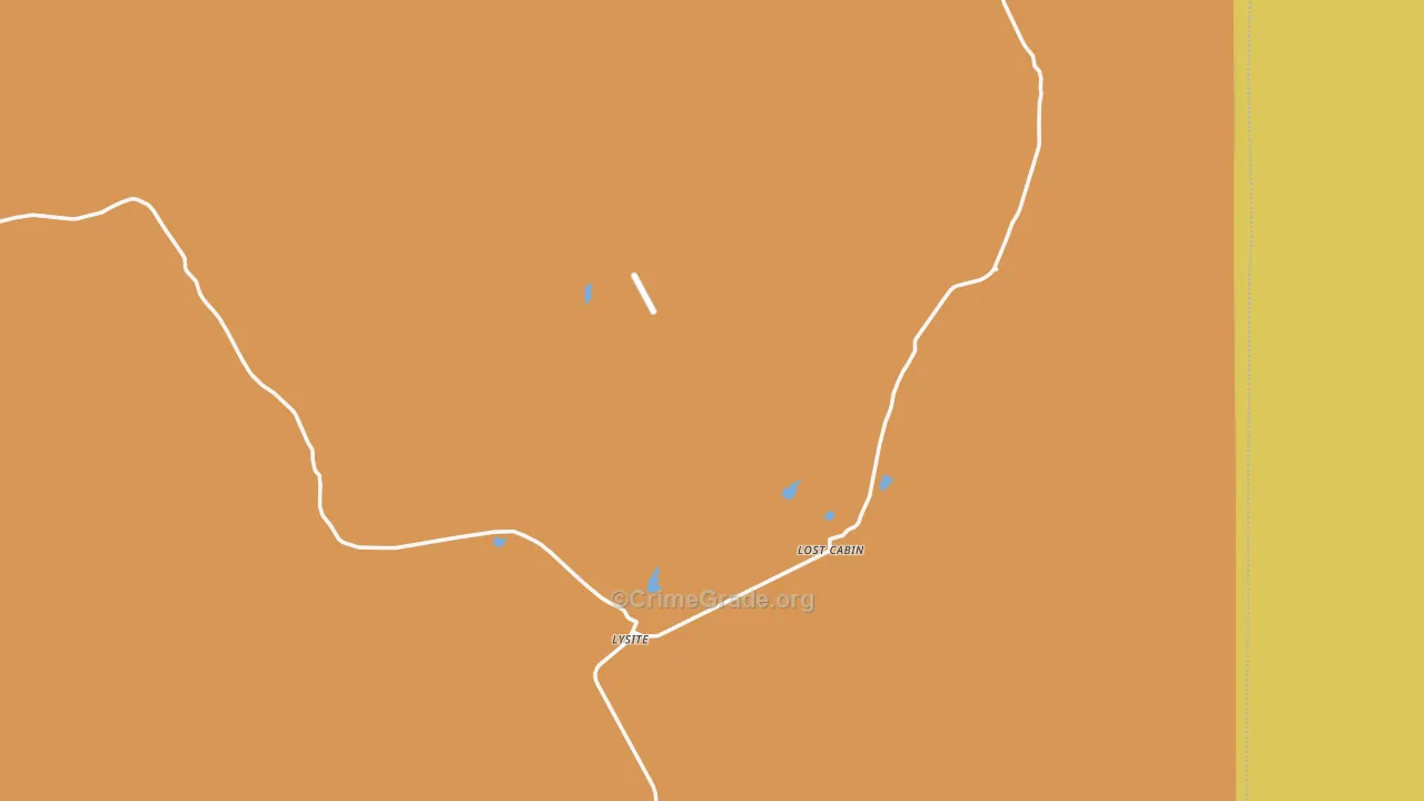 Lysite, WY Map of Assault Rates