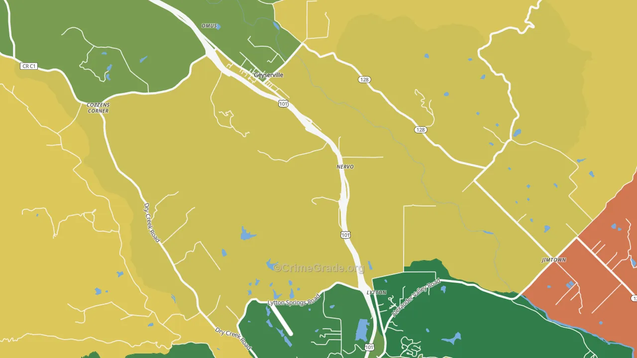 Lytton, CA Map of Assault Rates
