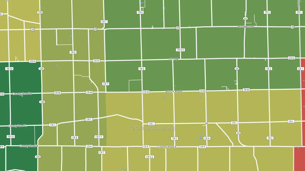 Lytton, OH Map of Assault Rates