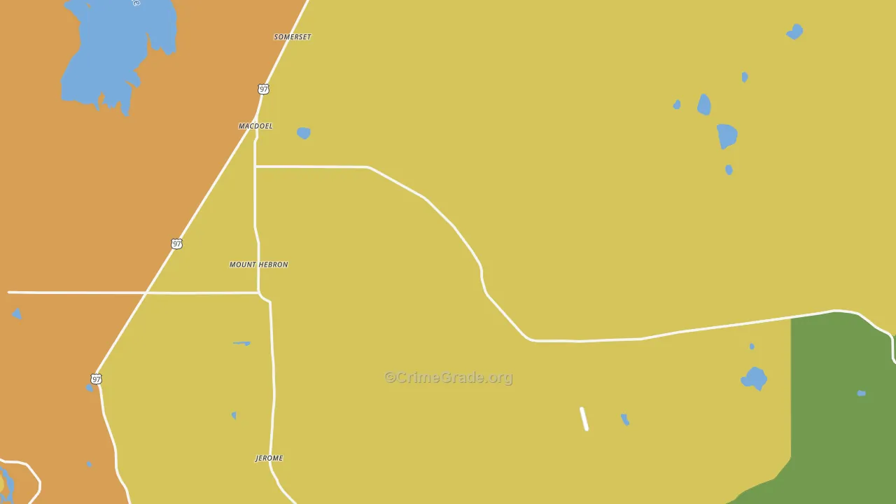 Macdoel, CA Map of Assault Rates