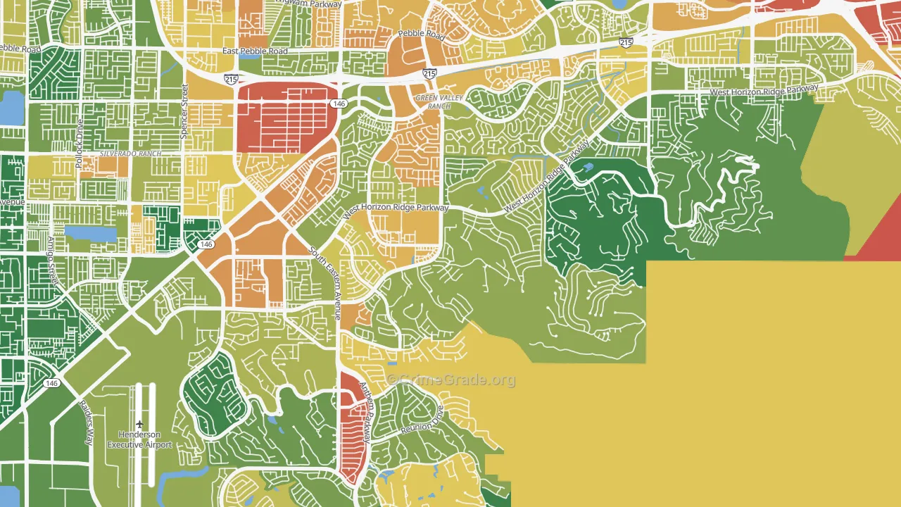 Macdonald Ranch, Henderson, NV Map of Assault Rates