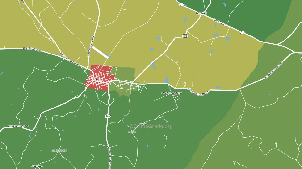 Macdonaldton, PA Map of Assault Rates