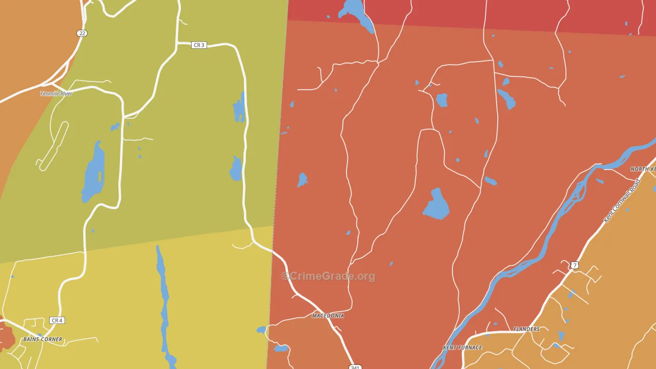 Macedonia, CT Map of Assault Rates