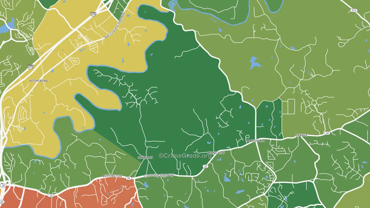 Macedonia, GA Map of Assault Rates