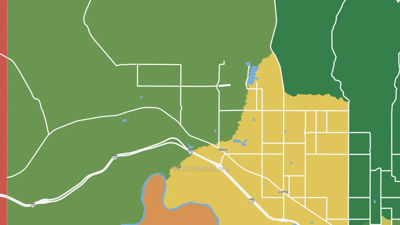 Mack, CO Map of Assault Rates