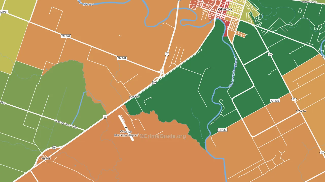 Mackay, TX Map of Assault Rates