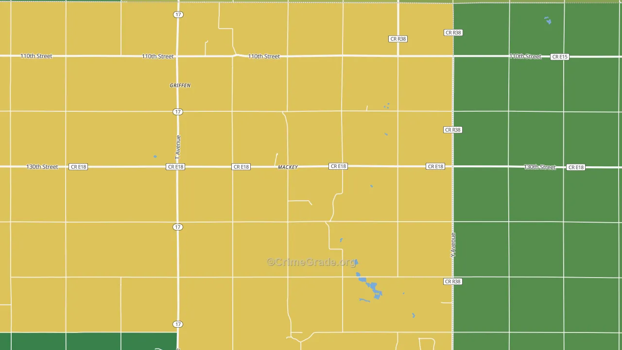 Mackey, IA Map of Assault Rates