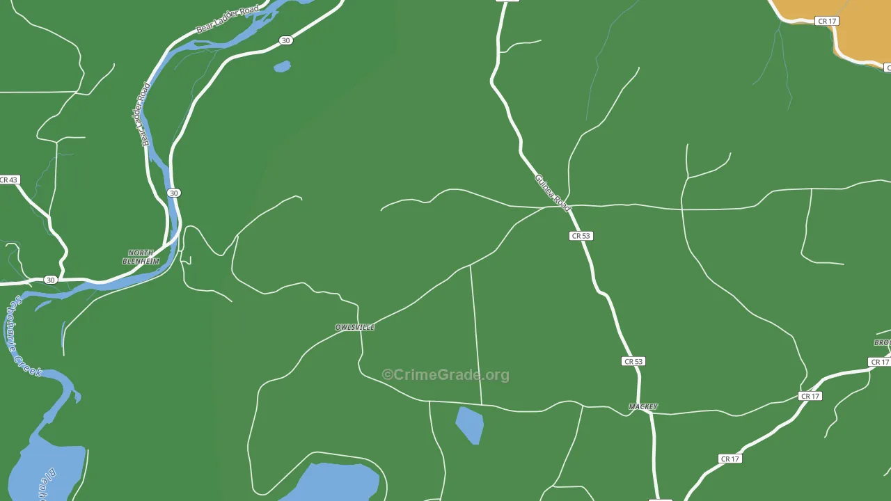Mackey, NY Map of Assault Rates