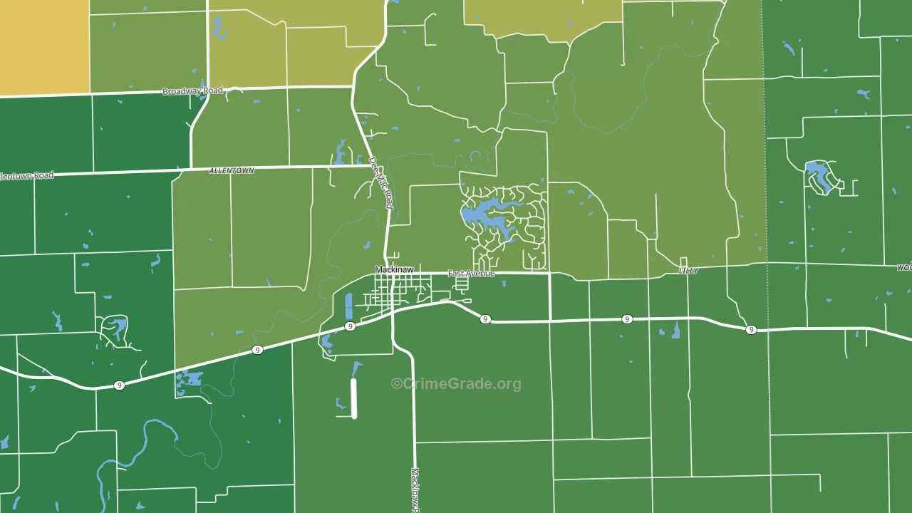 Mackinaw, IL Map of Assault Rates