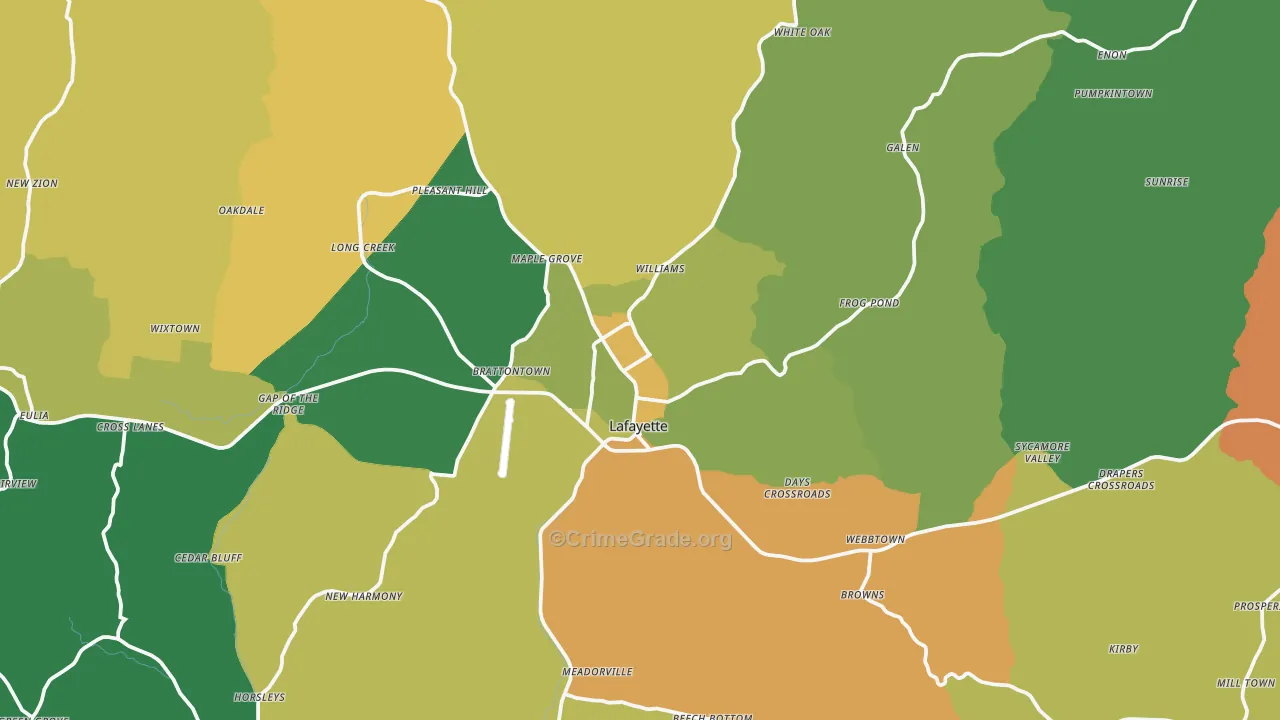 Macon County, TN Map of Assault Rates