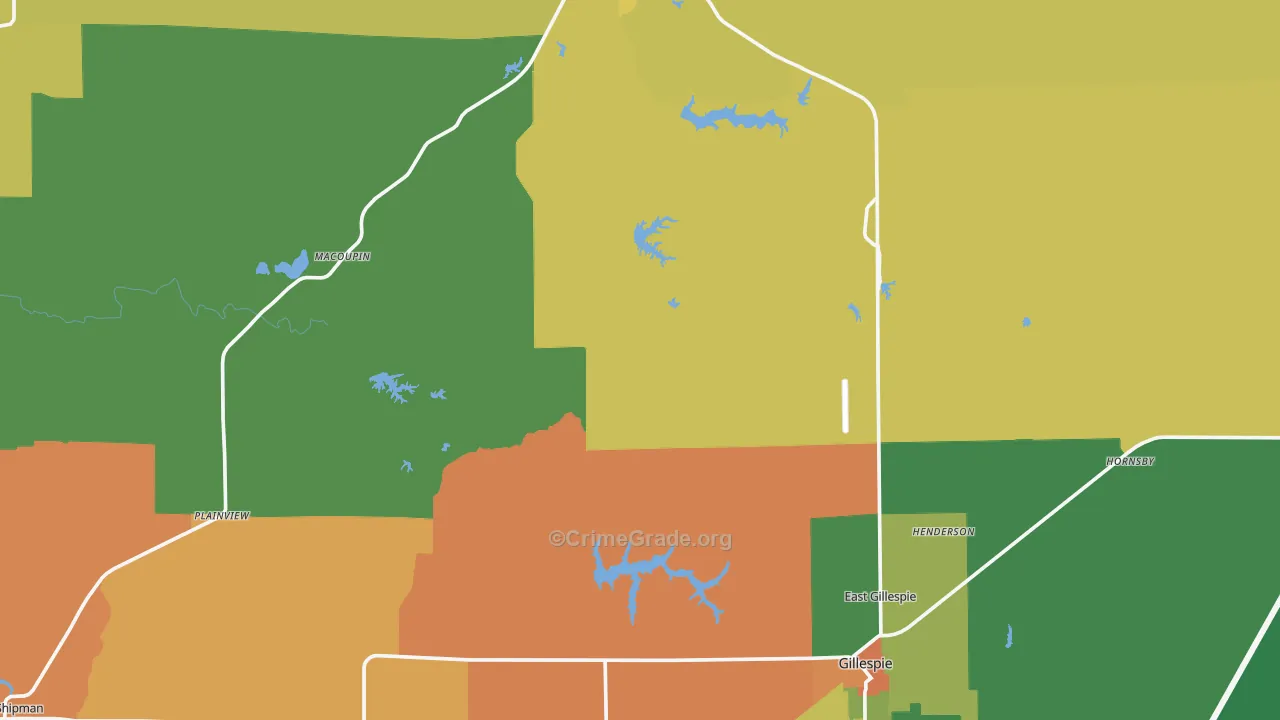 Macoupin County, IL Map of Assault Rates