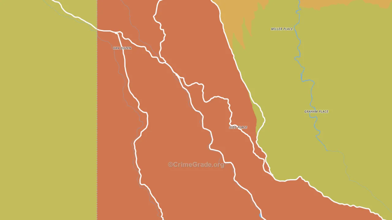 Mad River, CA Map of Assault Rates
