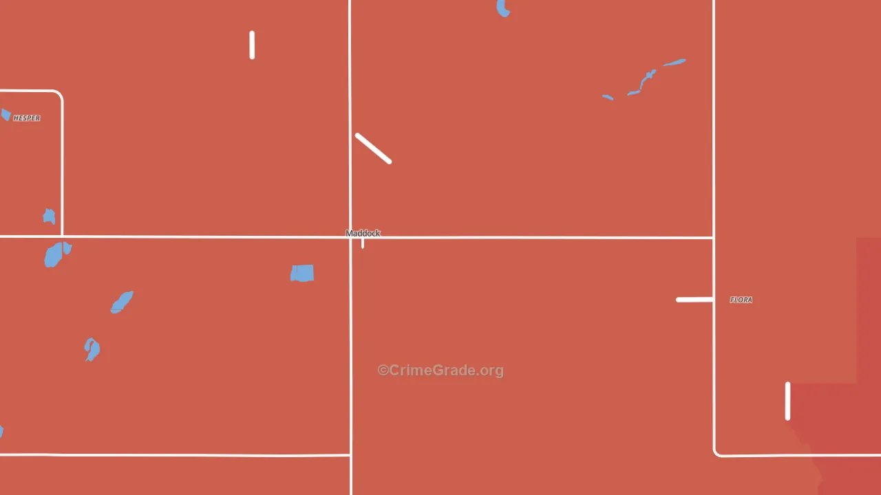 Maddock, ND Map of Assault Rates