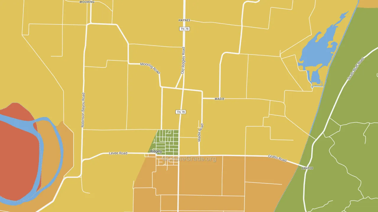 Madie, TN Map of Assault Rates