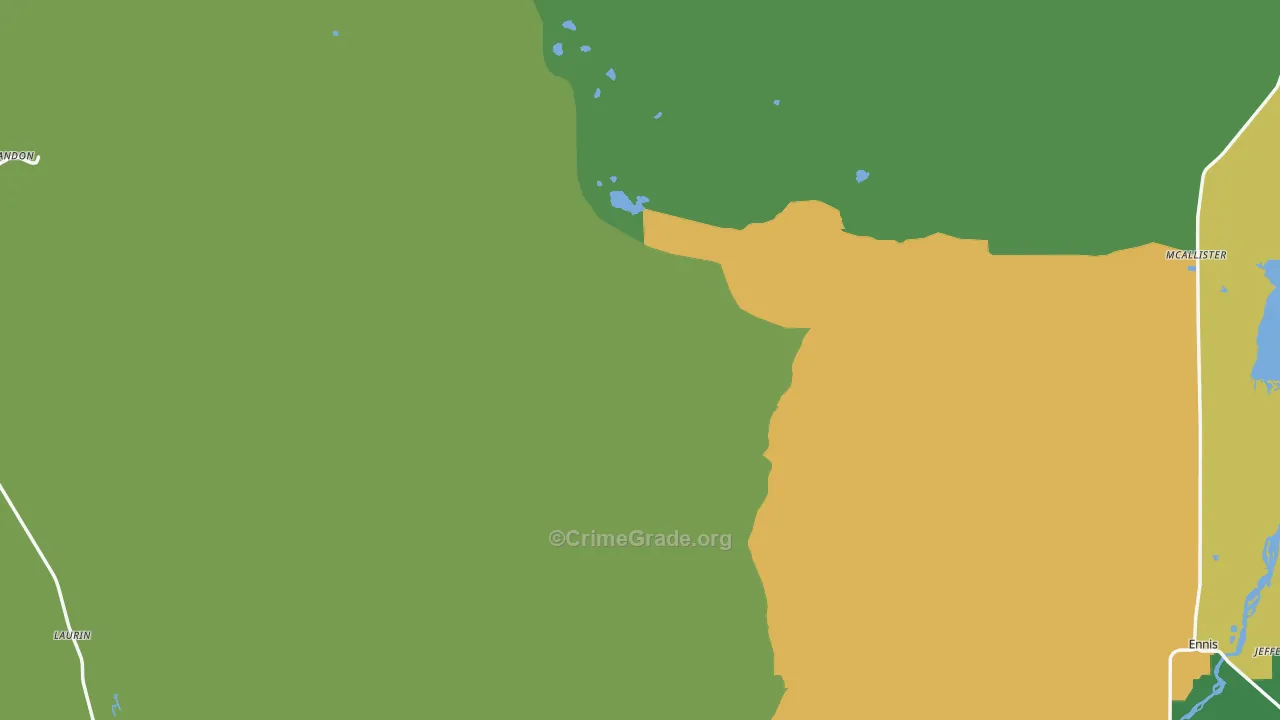 Madison County, MT Map of Assault Rates