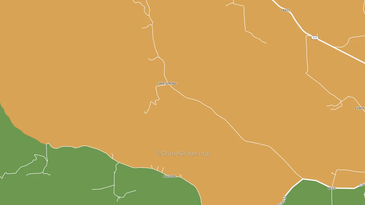 Madison Crossroads, AL Map of Assault Rates