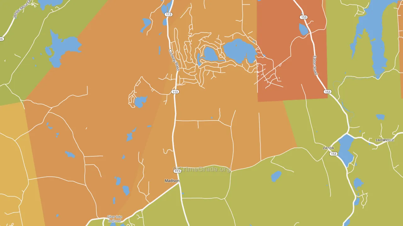 Madison, NH Map of Assault Rates