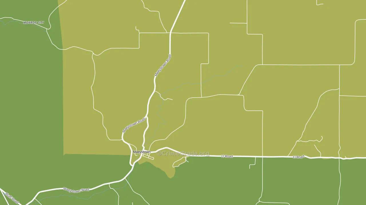 Madonnaville, IL Map of Assault Rates