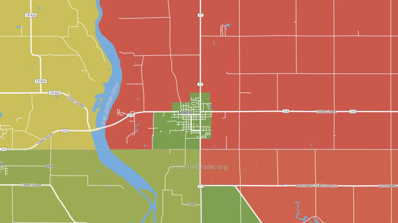 Madrid, IA Map of Assault Rates
