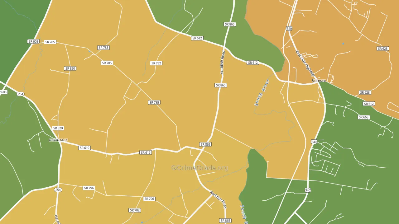 Madrid, VA Map of Assault Rates