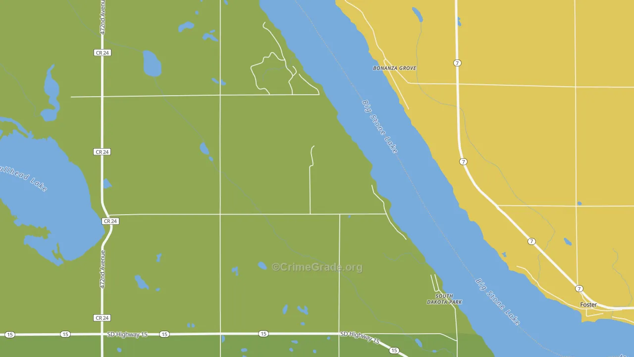 Madsen Beach, SD Map of Assault Rates