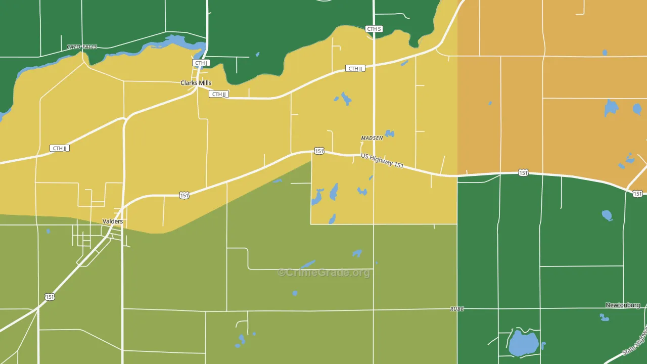 Madsen, WI Map of Assault Rates