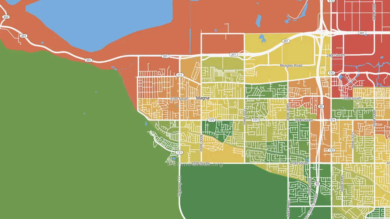 Magna, UT Map of Assault Rates