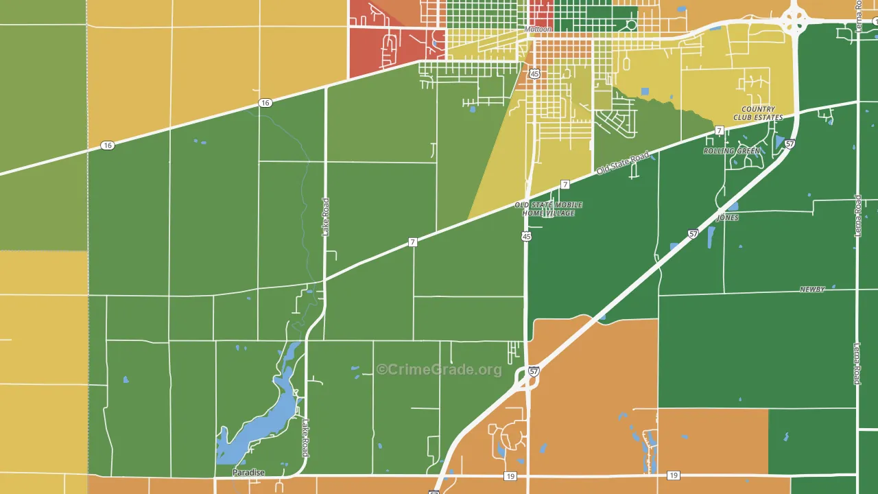 Magnet, IL Map of Assault Rates