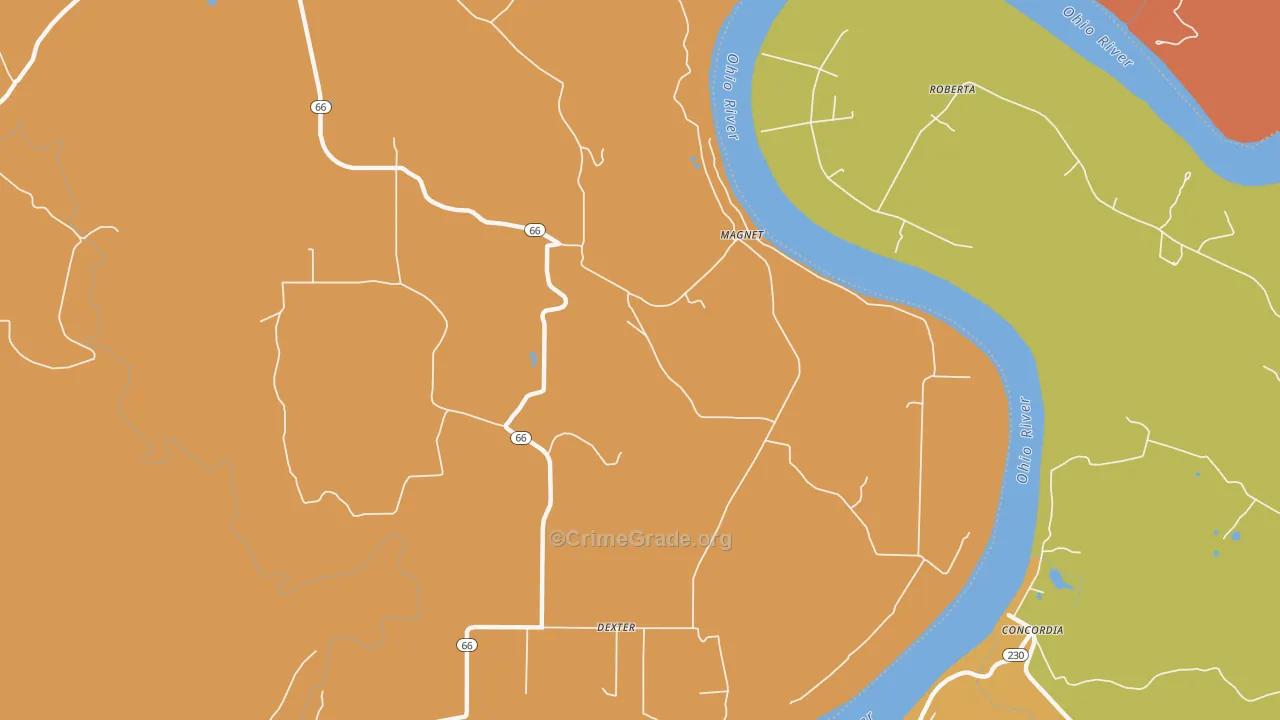 Magnet, IN Map of Assault Rates