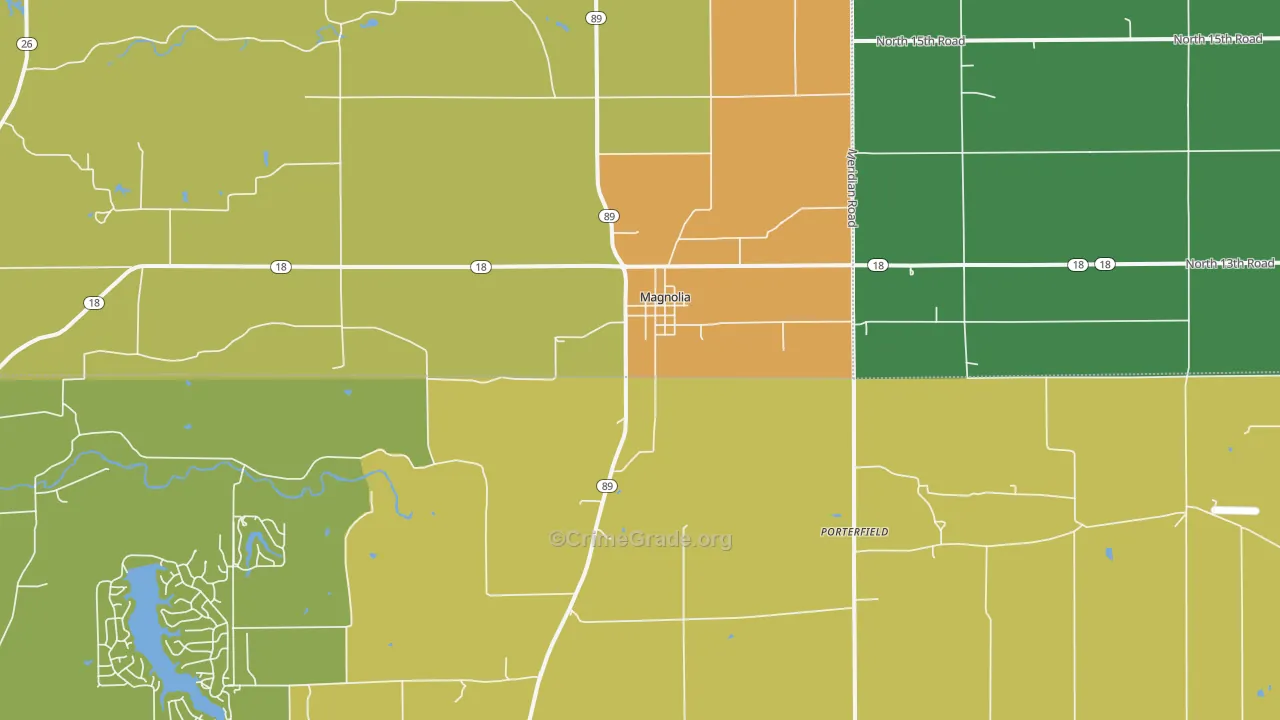 Magnolia, IL Map of Assault Rates