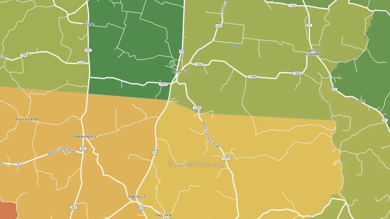 Magnolia, KY Map of Assault Rates