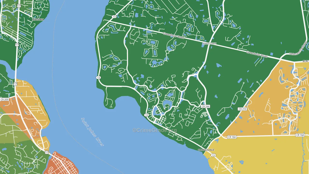 Magnolia Springs, FL Map of Assault Rates