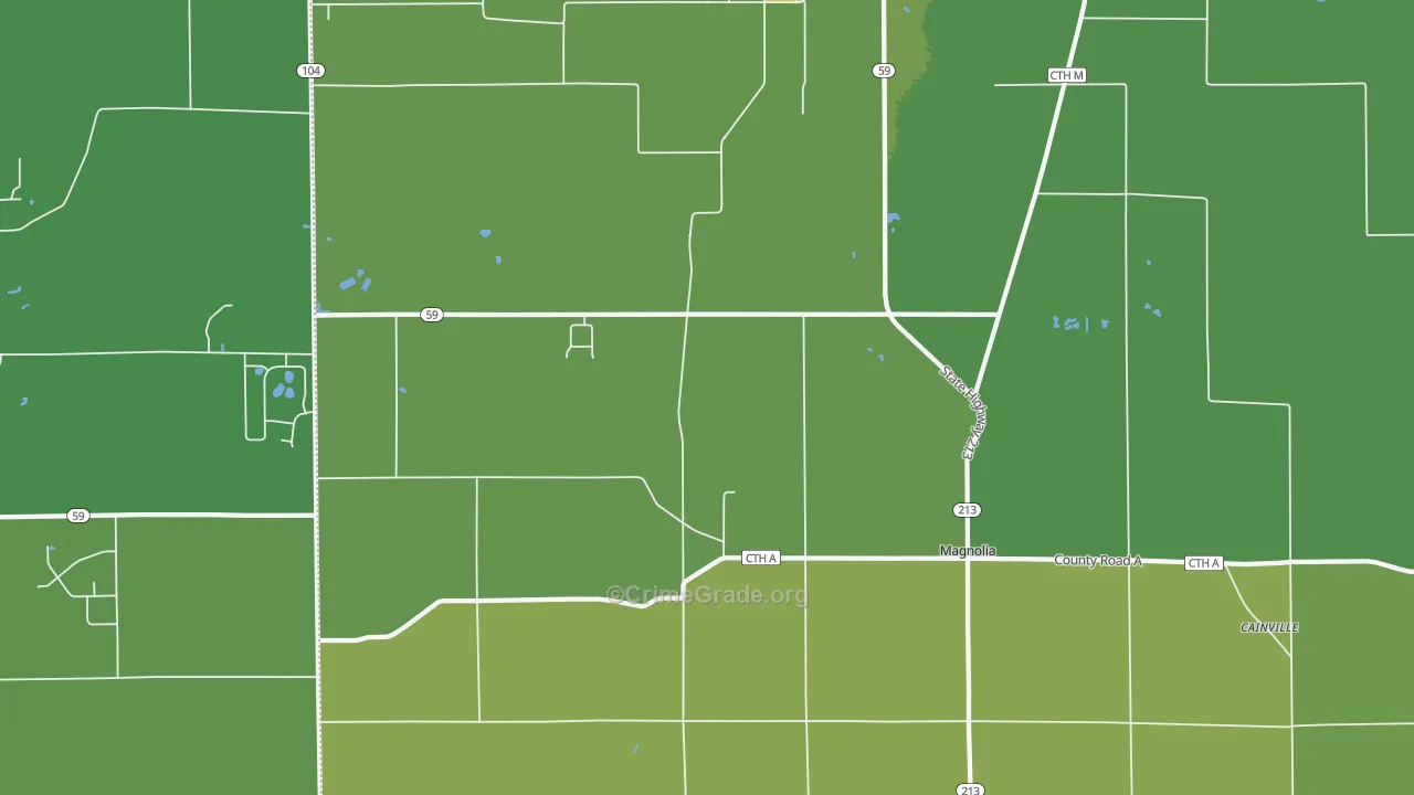 Magnolia, WI Map of Assault Rates