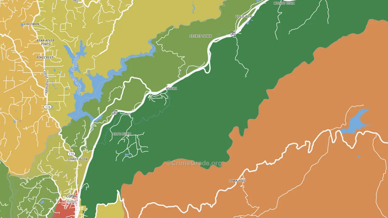 Magra, CA Map of Assault Rates