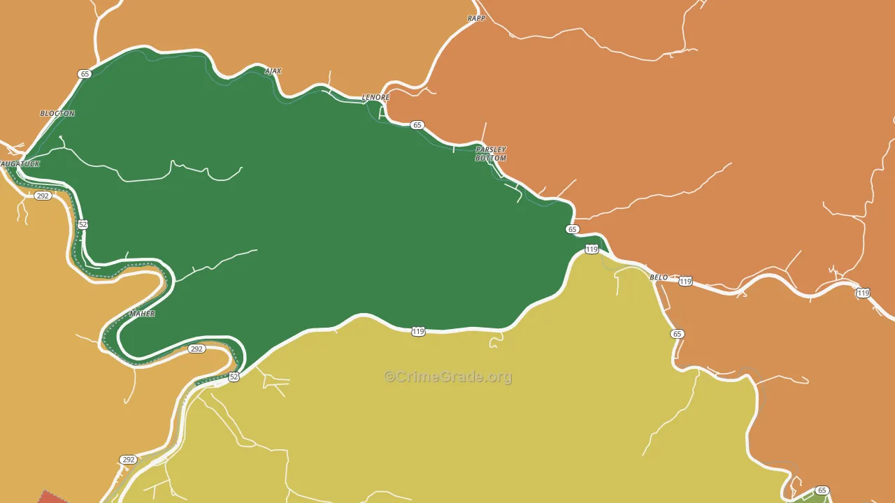 Maher, WV Map of Assault Rates