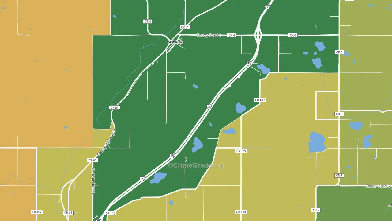 Mahtowa, MN Map of Assault Rates
