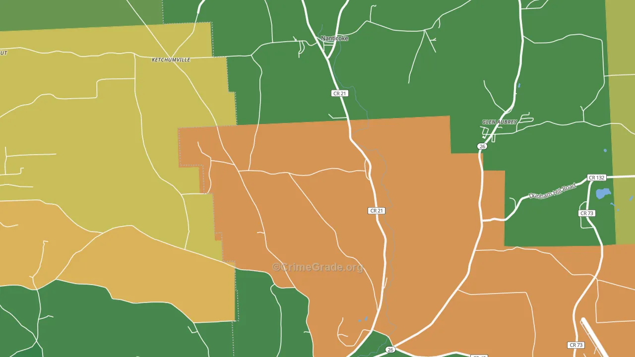 Maine, NY Map of Assault Rates