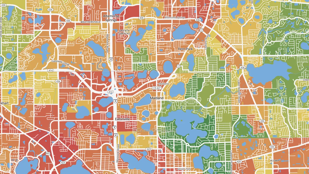 Maitland, FL Map of Assault Rates
